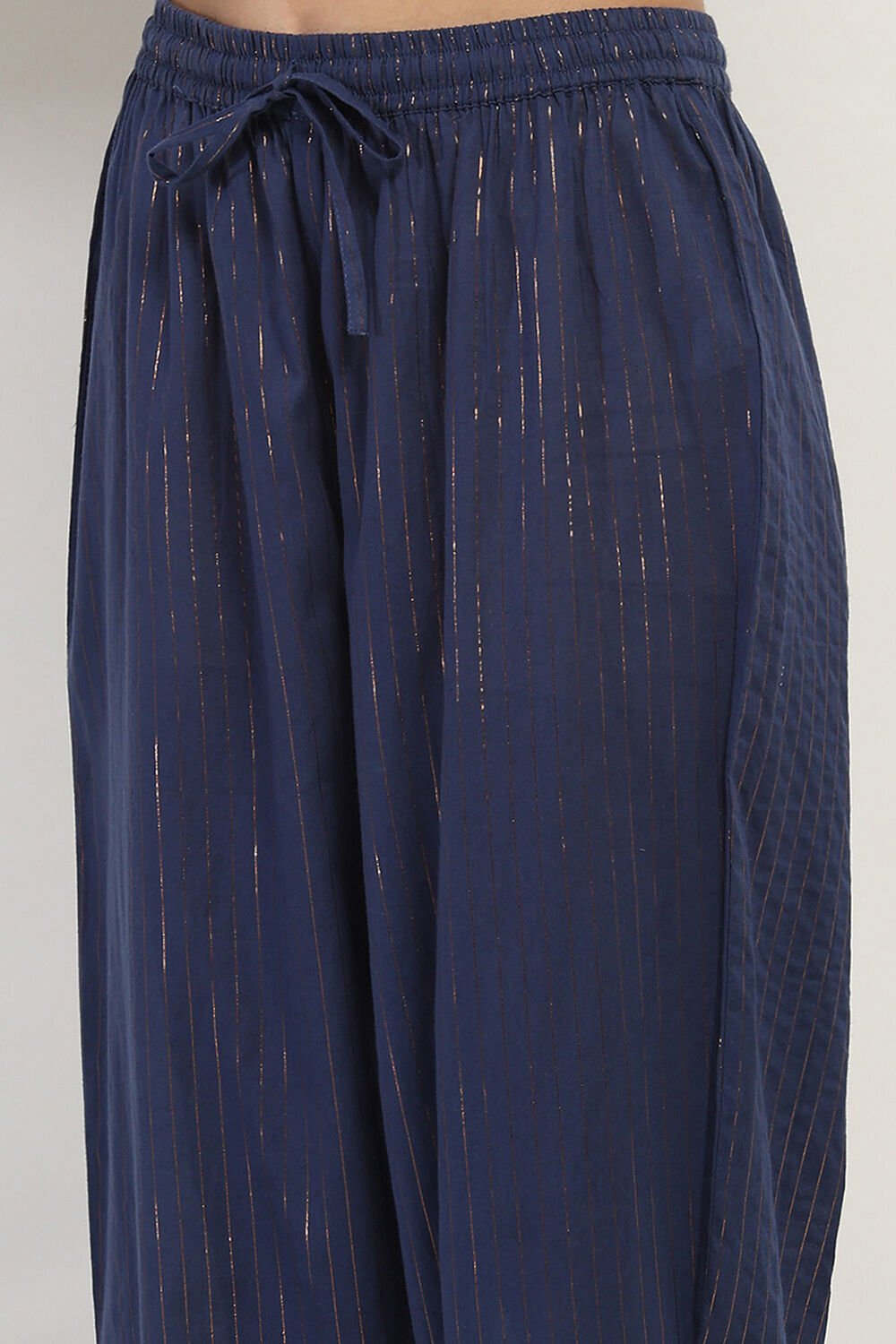 Indigo Cotton Straight Set image number 2