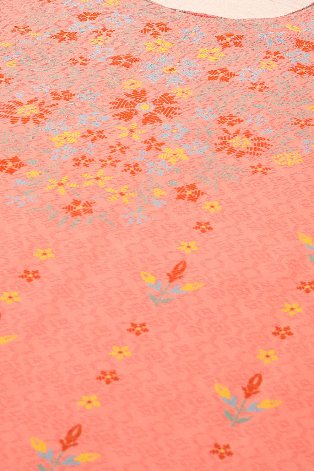 Off White LIVA Straight Printed Kurta image number 1