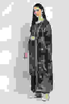 Green Viscose Blend Straight Suit Set image number 3