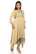 Beige Kalidar Polyester Kurta image number 3