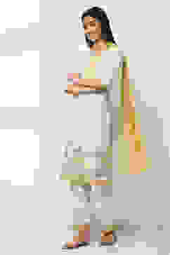 Off-White Printed Straight Suit Set image number 0