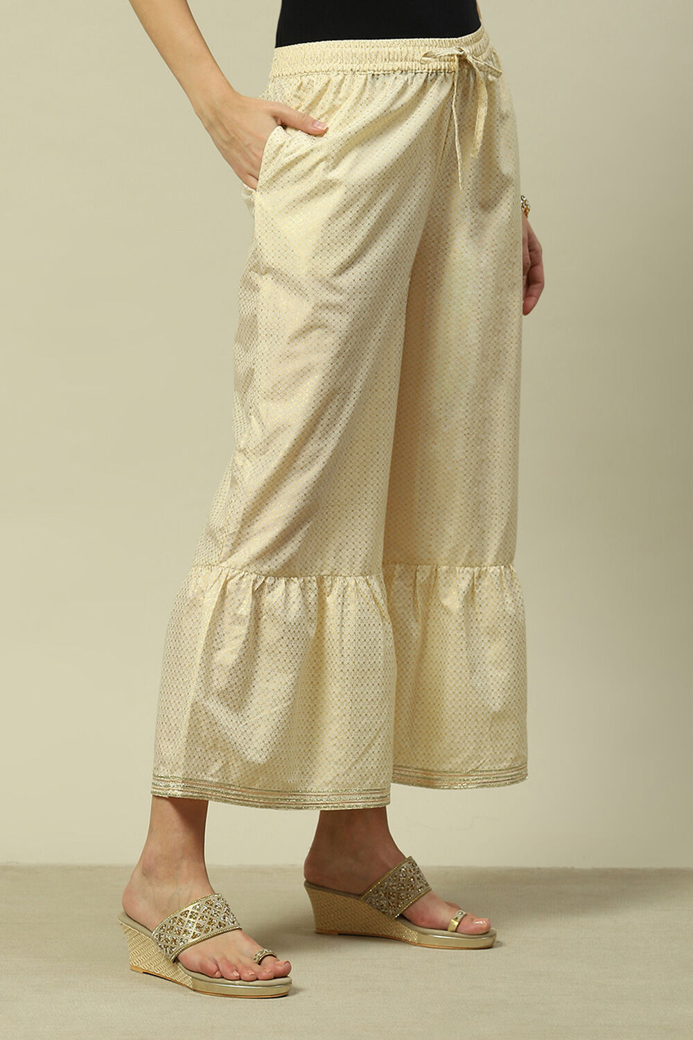 Off-White Printed Loose Fit Sharara image number 3