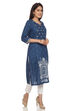 Indigo Straight Cotton Kurta image number 2