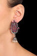 Red Metal Brass Earrings image number 0