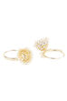 Gold Metal Brass Earrings image number 3