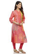 Peach Straight Viscose Kurta image number 2