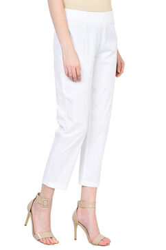 White Cotton Pants image number 3