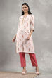 Natural Viscose Rayon Printed Straight Kurta image number 0