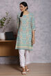 Green Cotton And Cambric Straight Kurta image number 0