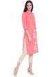Peach Cotton Straight Kurta image number 2