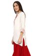 White Straight Viscose Rayon Indie Top image number 2