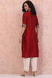 Red Art Silk Straight Kurta image number 4