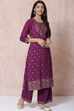 Purple LIVA Straight Kurta image number 2