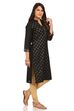 Black Straight Viscose Kurta image number 0