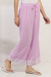 Lavender Polyester Palazzos image number 3