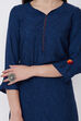 Indigo Viscose Rayon Straight Kurta image number 1