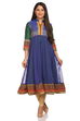 Blue Cotton Kalidar Kurta image number 0