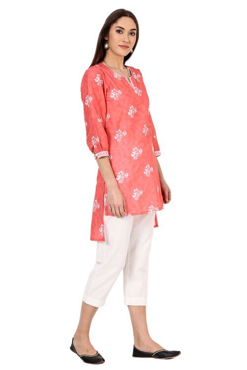 Pink Straight Rayon Kurta image number 3