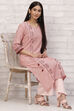 Red Art Silk Straight Kurta image number 5