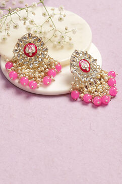 Pink Gold Plated Chandelier Earrings image number 0