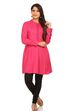 Fuschia Straight Rayon Kurta image number 0