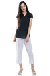 Black Short top Viscose Indie Top image number 4