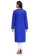 Blue Acrylic Straight Kurta image number 3