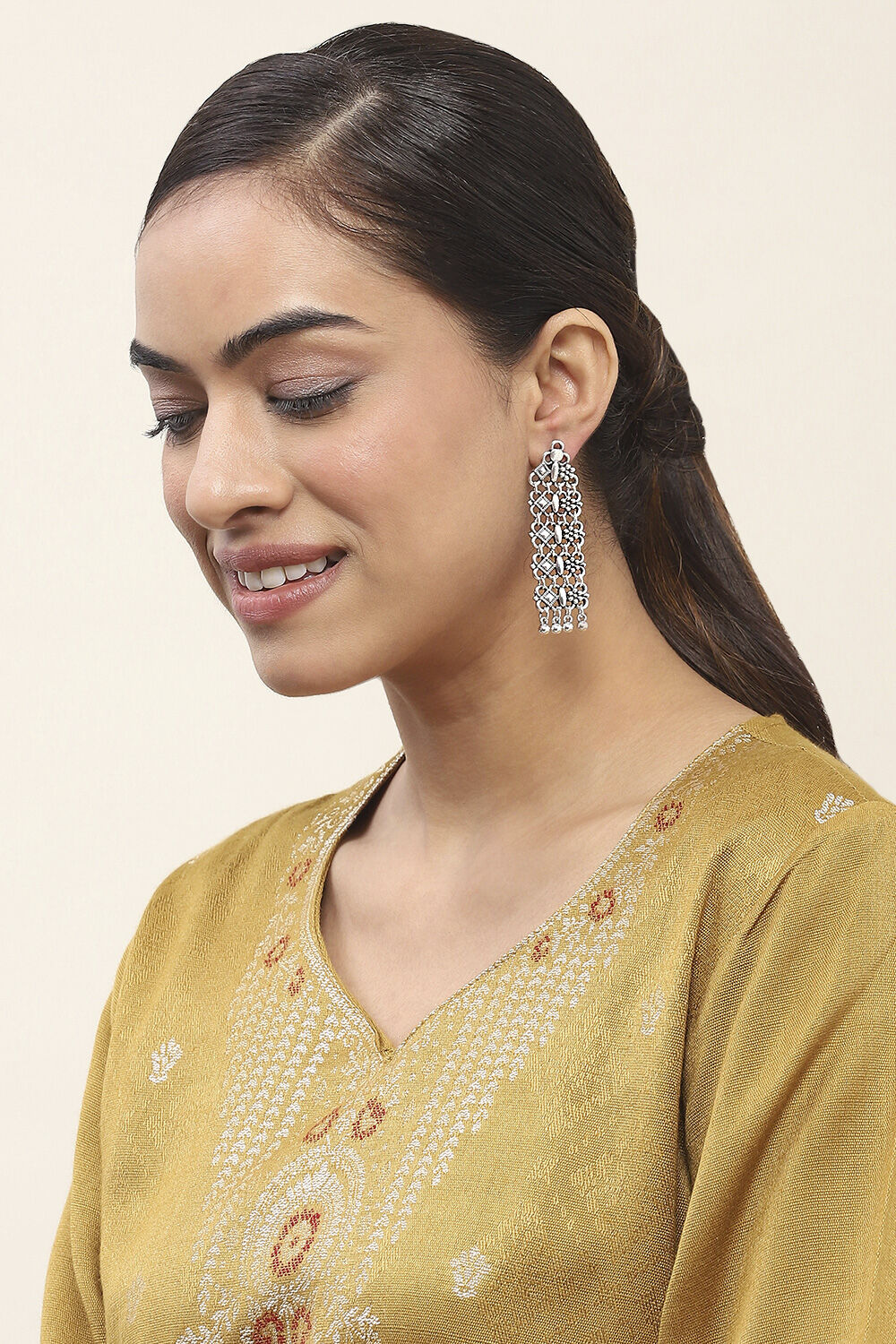 Silver Oxidize Alloy Danglers image number 3