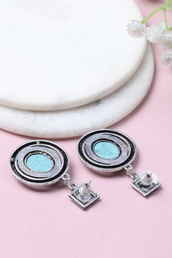 Turquoise Alloy Drop & Danglers image number 2