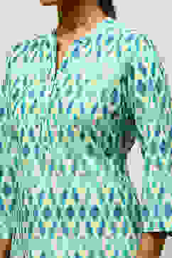 Blue Cotton Printed Straight Kurta image number 1