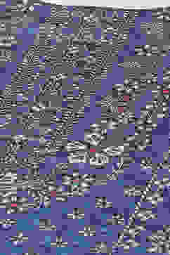 Blue Acrylic Straight Printed Kurta image number 1