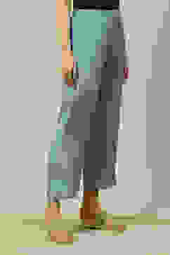 Grey LIVA Flared Printed Palazzo image number 3