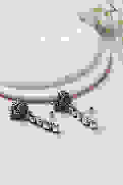 Red-White Alloy Jhumkas image number 2