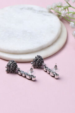 Red-White Alloy Jhumkas image number 2