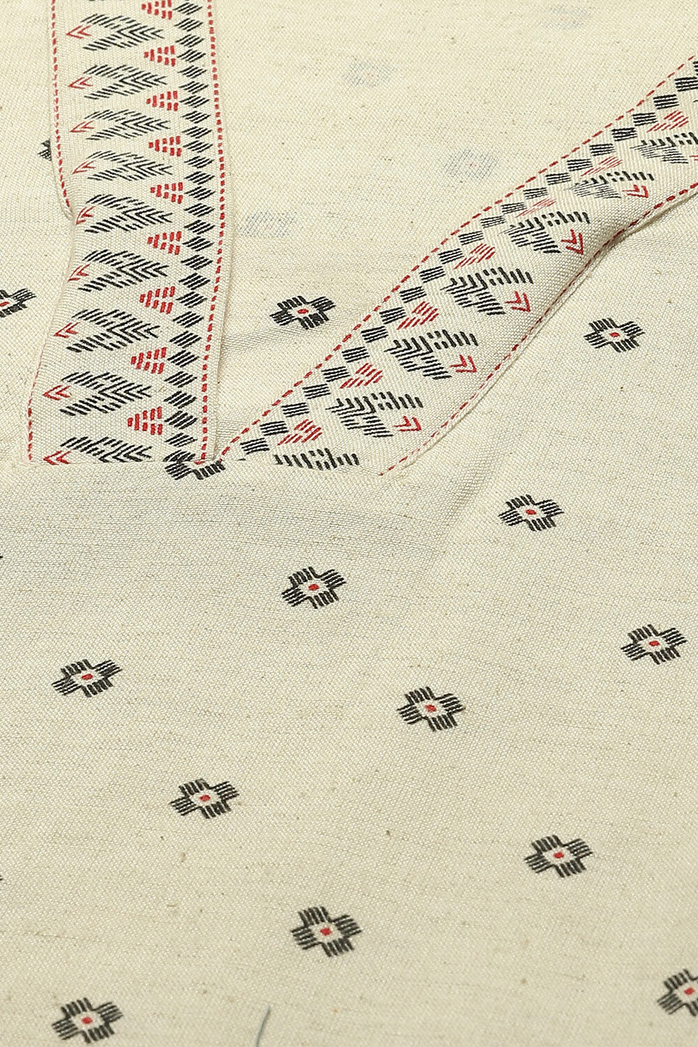 Off-White Geometric Printed Straight Indie Top image number 1