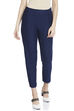 Dark Blue Cotton Slim Pants image number 0