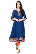 Indigo Kalidar Viscose Kurta image number 2