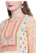 Beige Flared Polyester Kurta image number 1