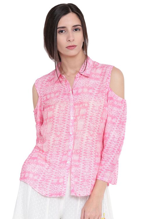 Pink Viscose Indie Top image number 0