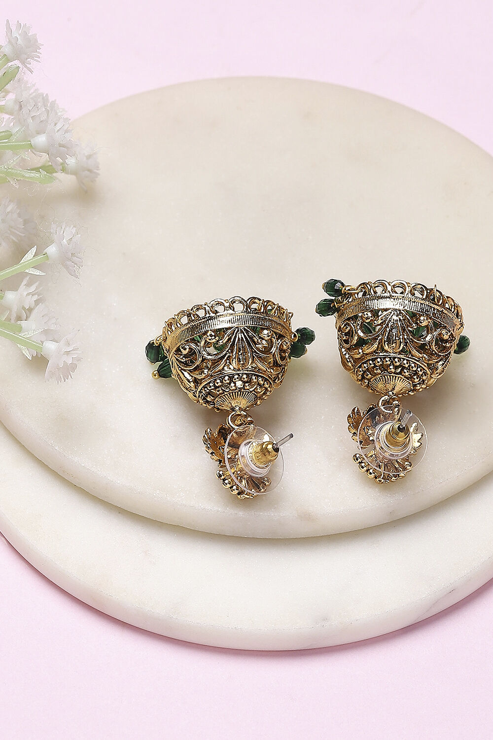 Green Alloy Jhumka image number 2