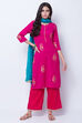 Green Poly Cotton Straight Kurta image number 2