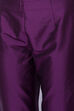 Purple Poly Cotton Slim Pants image number 1