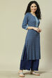 Indigo LIVA Woven Straight Kurta Suit Set image number 5