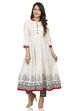 Ecru Kalidar Cotton Kurta image number 0