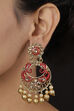 Red Metal Brass Earrings image number 0
