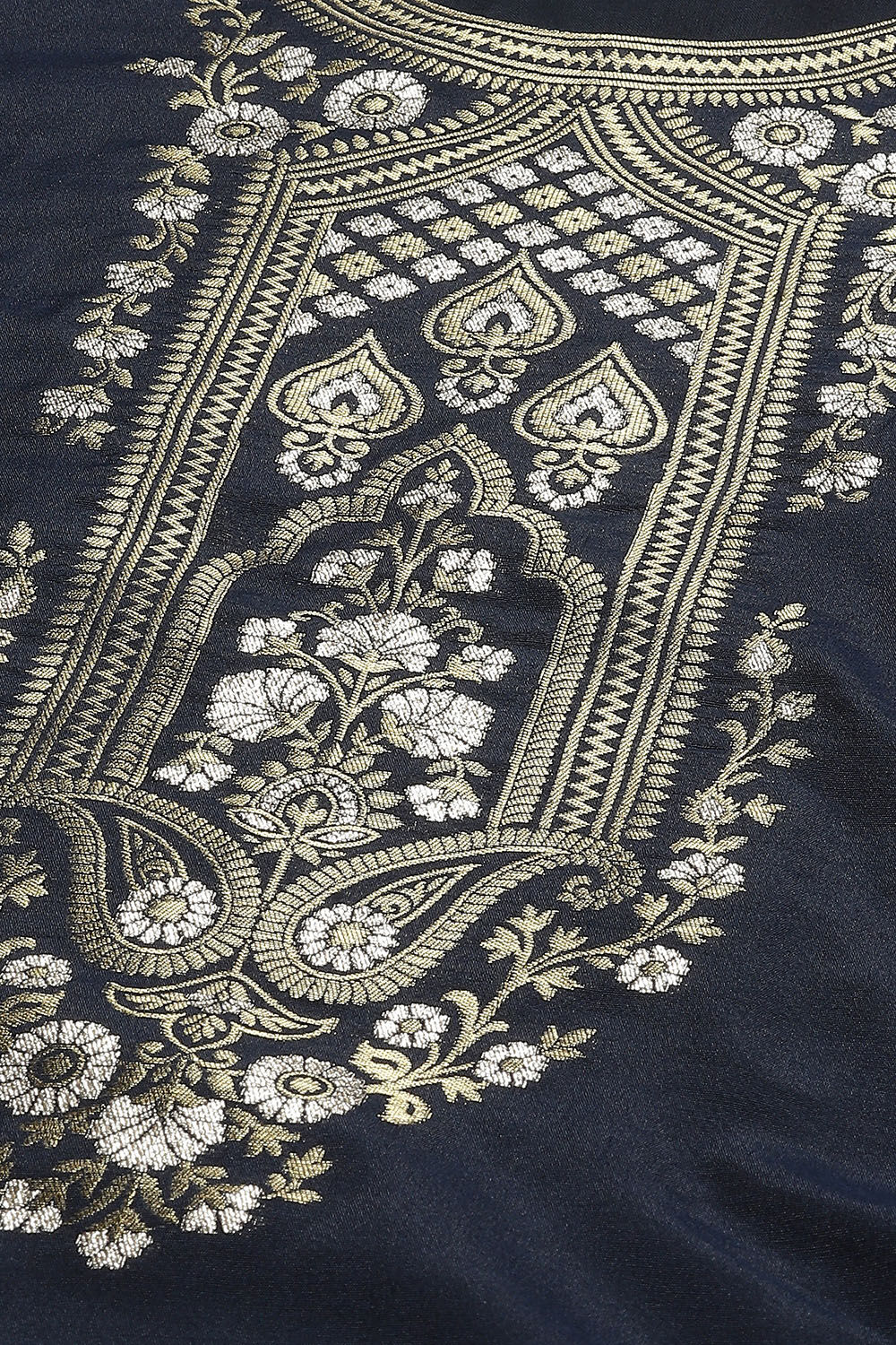 Navy Blue Art Silk Straight Suit Set image number 1