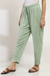 Sage Green Solid Regular Pants image number 2