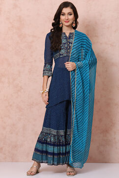 Blue Art Silk Suit Set image number 7