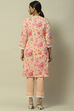 White Cambric Floral Printed Straight Kurta Set image number 4