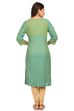 Mint Green Straight Poly Cotton Kurta image number 3